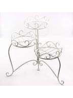 Portavaso in metallo bianco, 51X40H39 cm