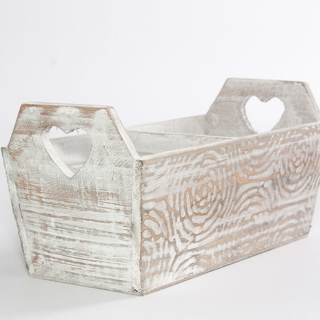 Cassetta per fiori in legno di abete, 28x13H10 cm (kit da 5)