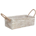 Vaschetta in legno di abete e corda, 24x12x8 cm (kit da 5)