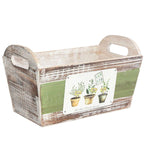 Vaschetta in legno di abete Fresh Herbs, 28x16x13 cm (kit da 3)