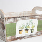 Vaschetta in legno di abete Fresh Herbs, 28x16x13 cm (kit da 3)