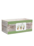Vaschetta in legno di abete "Fresh Herbs", 33X17H14 cm (kit da 3)