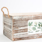 Vaschetta portavaso in abete e corda Mimosa, 32x19H15 cm (kit da 3)