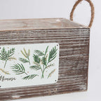 Portavaso in legno di abete e corda Mimosa, 25x12,5x13 cm (kit da 5)