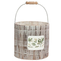 Portavaso Mimosa in abete con manico, Ø20H19 cm (kit da 3)