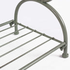 Fioriera in ferro verde anticato, 61x26x70 cm