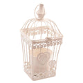 Portavaso a gabbietta in metallo bianco, 14x14H32 cm (kit da 3)