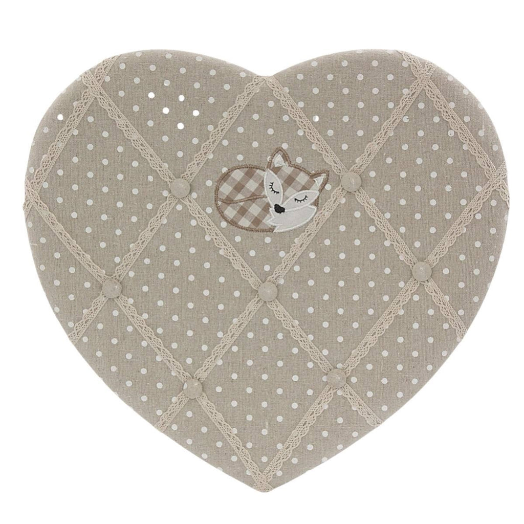 Bacheca in stoffa con decorazione volpe, 43H40 cm (kit da 3)