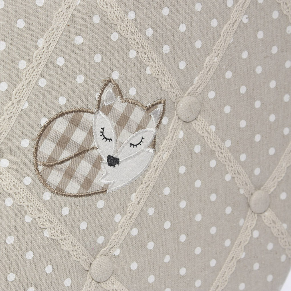 Bacheca in stoffa con decorazione volpe, 43H40 cm (kit da 3)