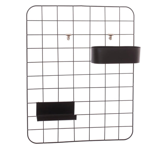 Bacheca in metallo nero, 45H50 cm