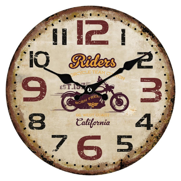 Orologio in mdf "Riders", Ø34 cm