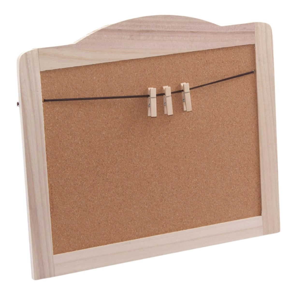 Bacheca in sughero con struttura in legno, 34H30 cm (kit da 10)
