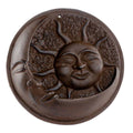 Decoro sole e luna in ghisa da appendere, Ø35 cm
