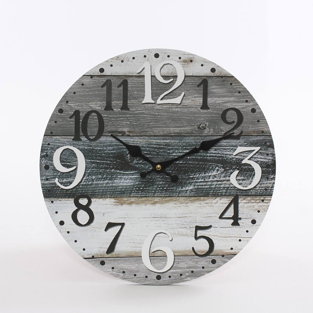 Orologio da parete in legno, Ø34 cm (kit da 3)