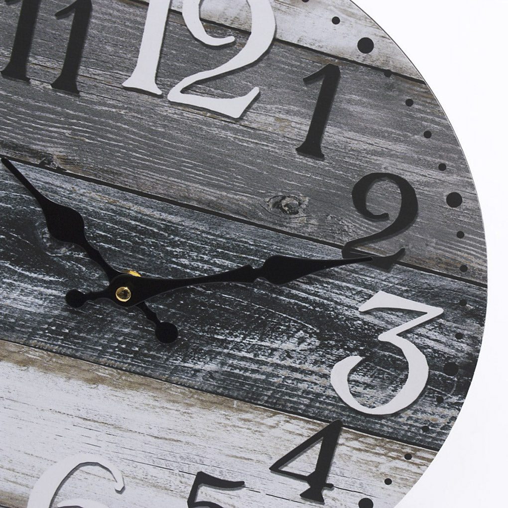 Orologio da parete in legno, Ø34 cm (kit da 3)