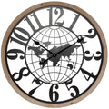 Orologio da parete in legno di abete e metallo, Ø60 cm