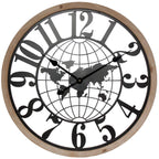 Orologio da parete in legno di abete e metallo, Ø60 cm