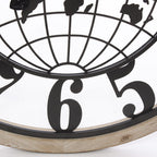 Orologio da parete in legno di abete e metallo, Ø60 cm