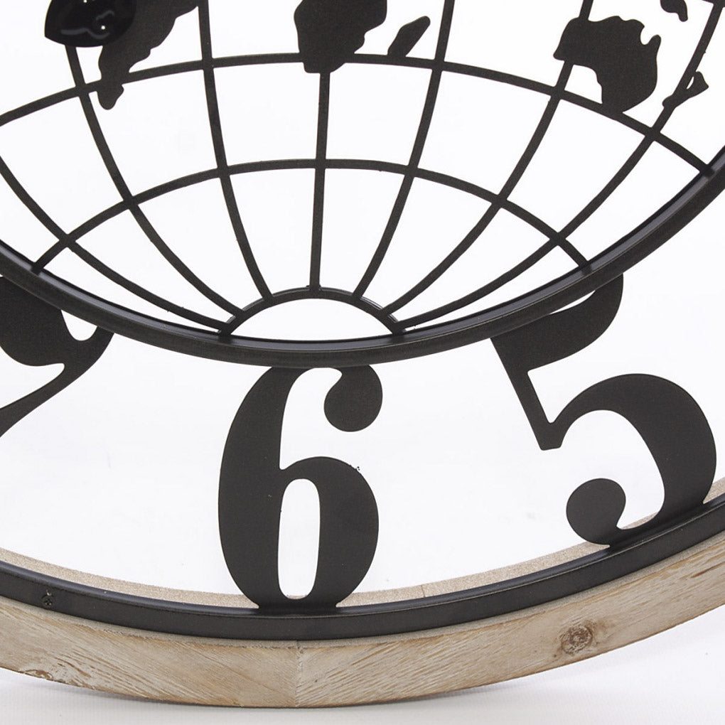 Orologio da parete in legno di abete e metallo, Ø60 cm