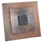 Pannello decorativo in legno e metallo, 30H30 cm