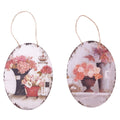 Placca ovale in metallo, set di 2, 20x27 cm (kit da 3)