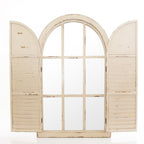 Specchio a finestra a 2 ante in legno di abete, 60x100 cm