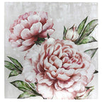 Quadro dipinto con fiori rosa, 100x100 cm