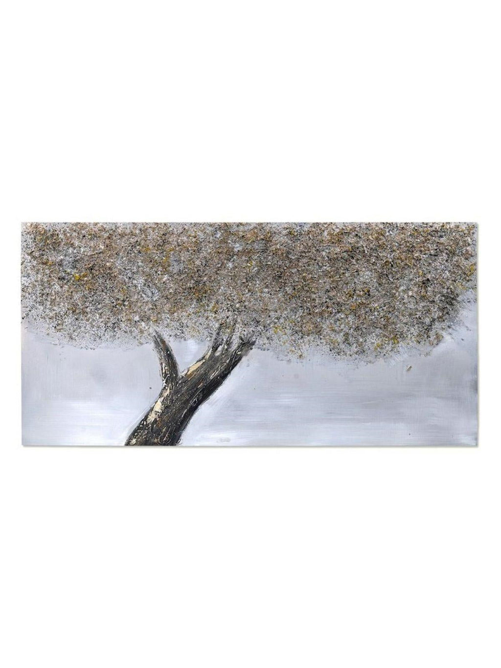 Quadro dipinto albero dorato, 60x120 cm