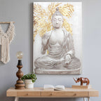 Quadro dipinto con Buddha, 80x120 cm