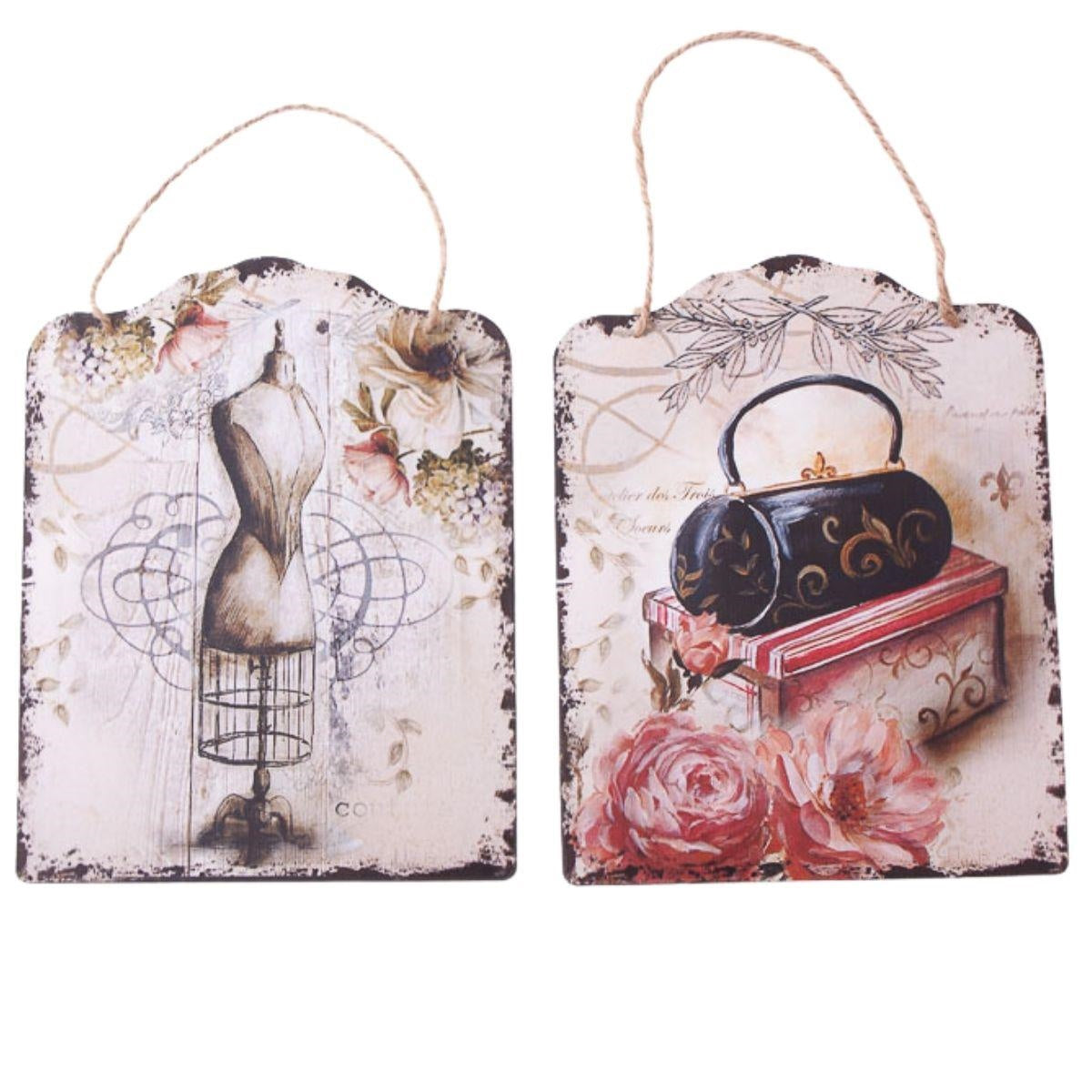 Placca rettangolare in metallo, set di 2, 23x29 cm (kit da 3)