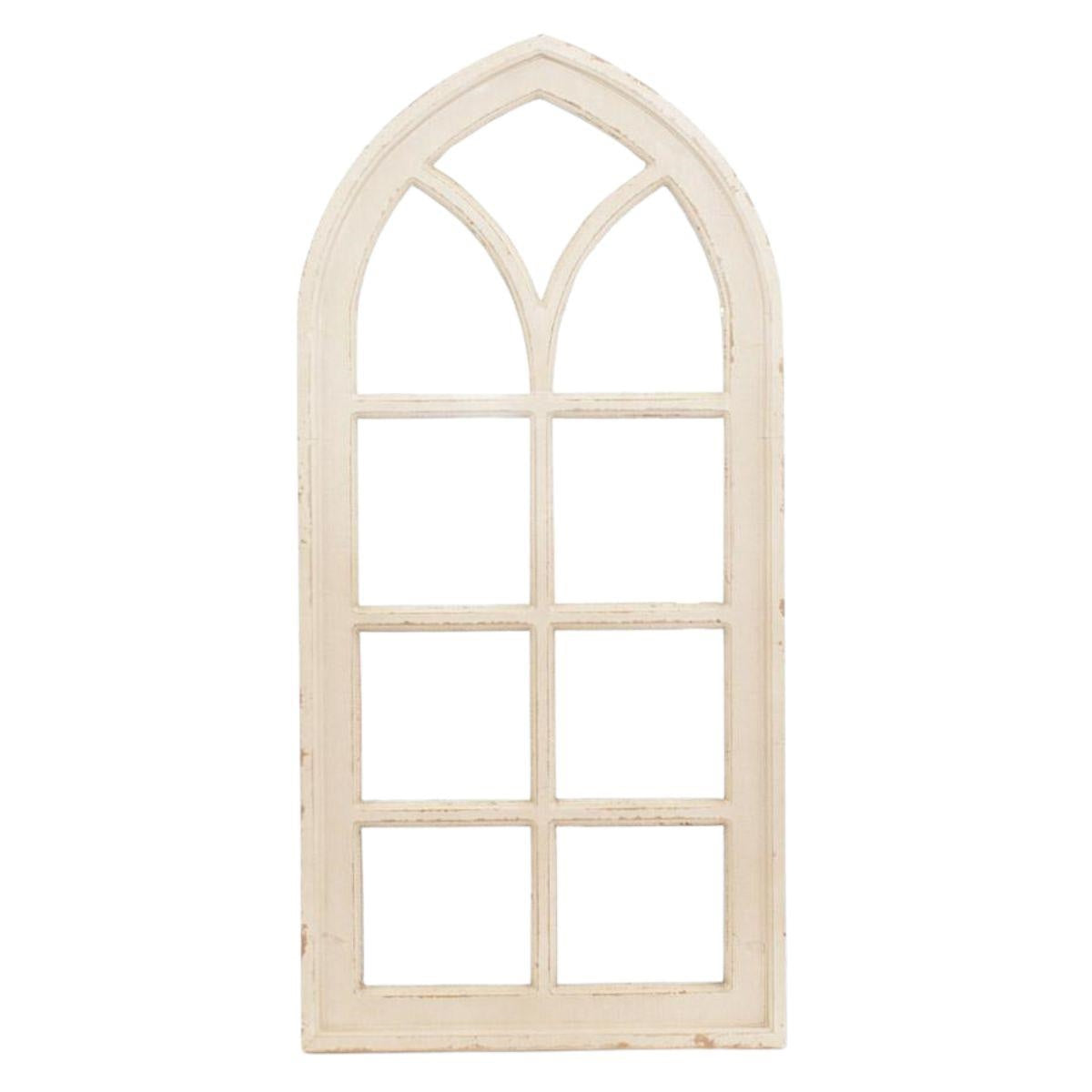 Specchio in abete a finestra, 48H100 cm