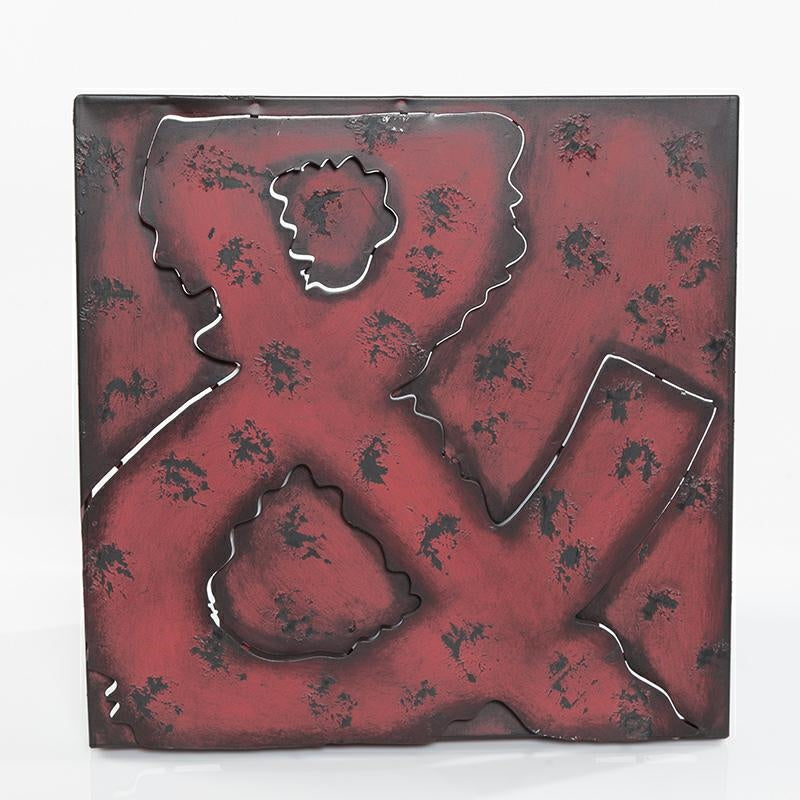 Pannello decorativo in metallo e-commerce, 41x41 cm (kit da 3)