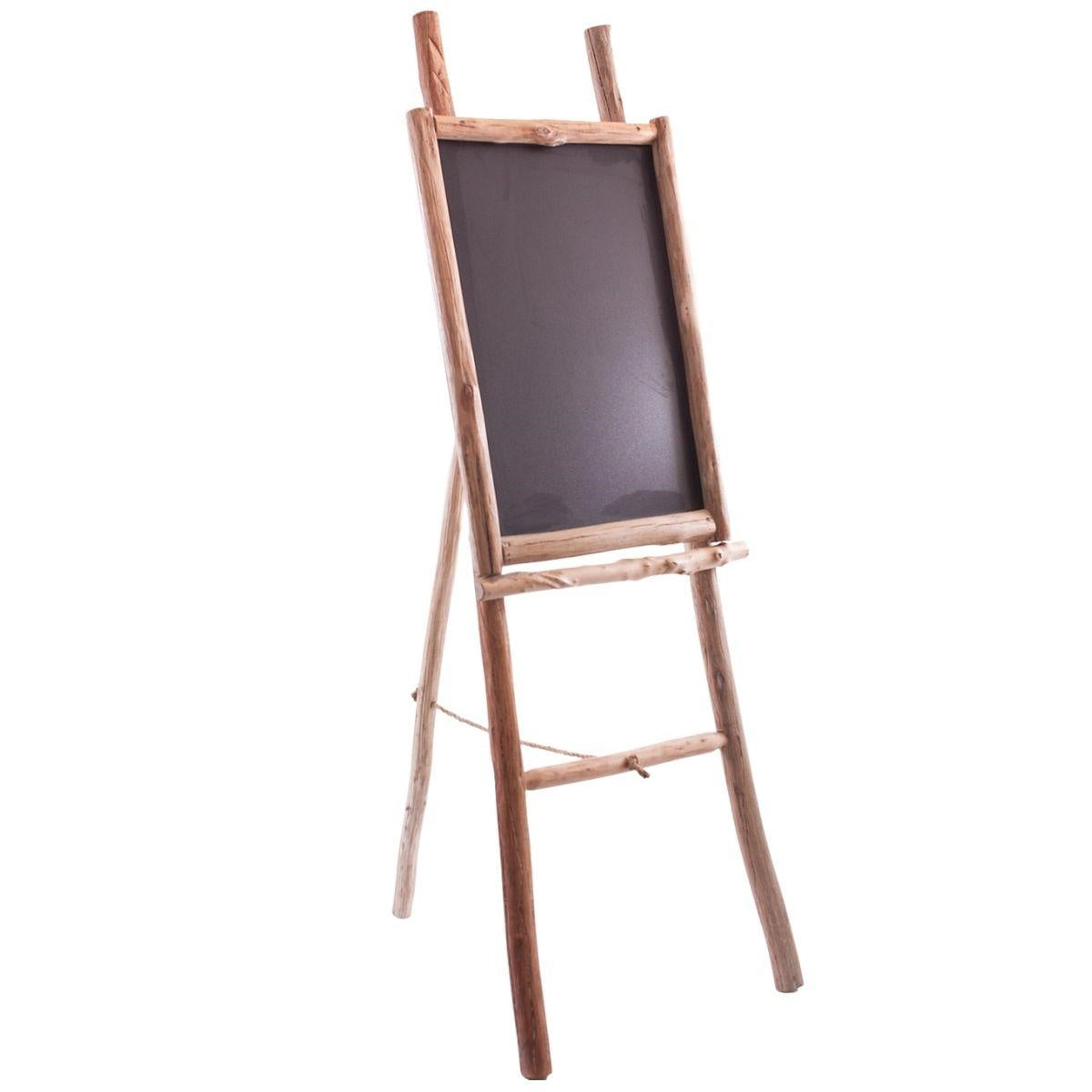 Lavagna con piedistallo in legno di quercia, 60H160 cm