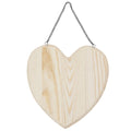 Decorazione a cuore in legno di paulownia, 21x20 cm (kit da 10)