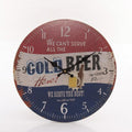 Orologio rotondo in mdf Cold Beer, 24 cm (kit da 5)