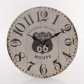 Orologio in MDF con stampa Route 66, Ø34 cm (kit da 5)