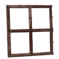 Specchio a finestra in legno di teak, 82H48 cm