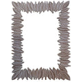 Specchio in legno di mango intagliato, 90H120 cm