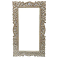 Specchio da parete in mdf intagliato, 66x2H117 cm