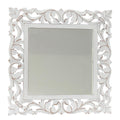 Specchio da parete in mdf intagliato, 60x3H60 cm