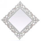Specchio da parete in mdf intagliato, 60x3H60 cm