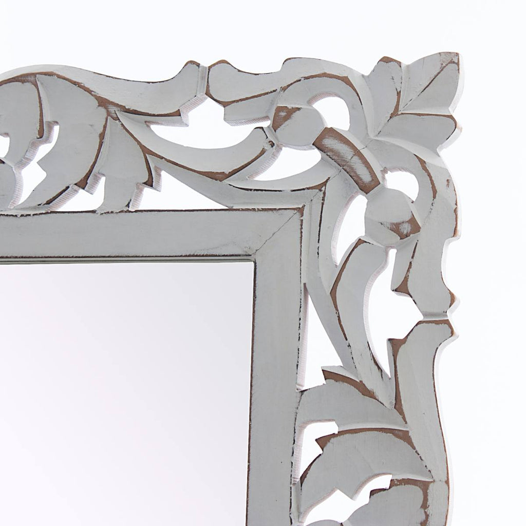 Specchio da parete in mdf intagliato, 60x3H60 cm