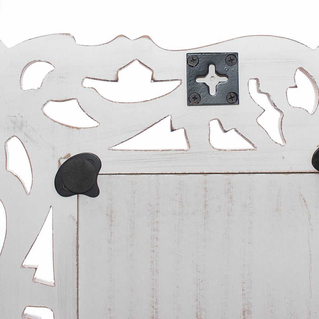 Specchio da parete in mdf intagliato, 60x3H60 cm