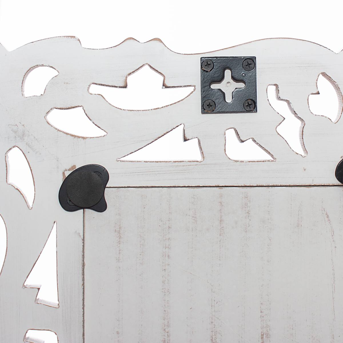 Specchio da parete in mdf intagliato, 60x3H60 cm