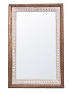 Specchio da parete in legno di mango bicolore, 80x3H120 cm
