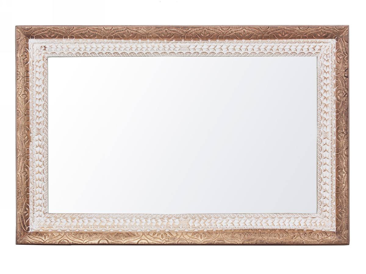 Specchio da parete in legno di mango bicolore, 80x3H120 cm