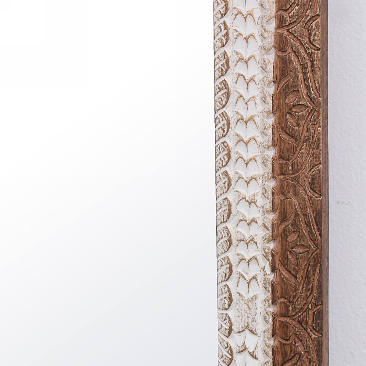 Specchio da parete in legno di mango bicolore, 80x3H120 cm