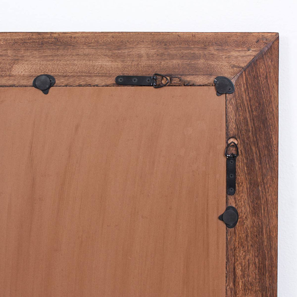 Specchio da parete in legno di mango bicolore, 80x3H120 cm