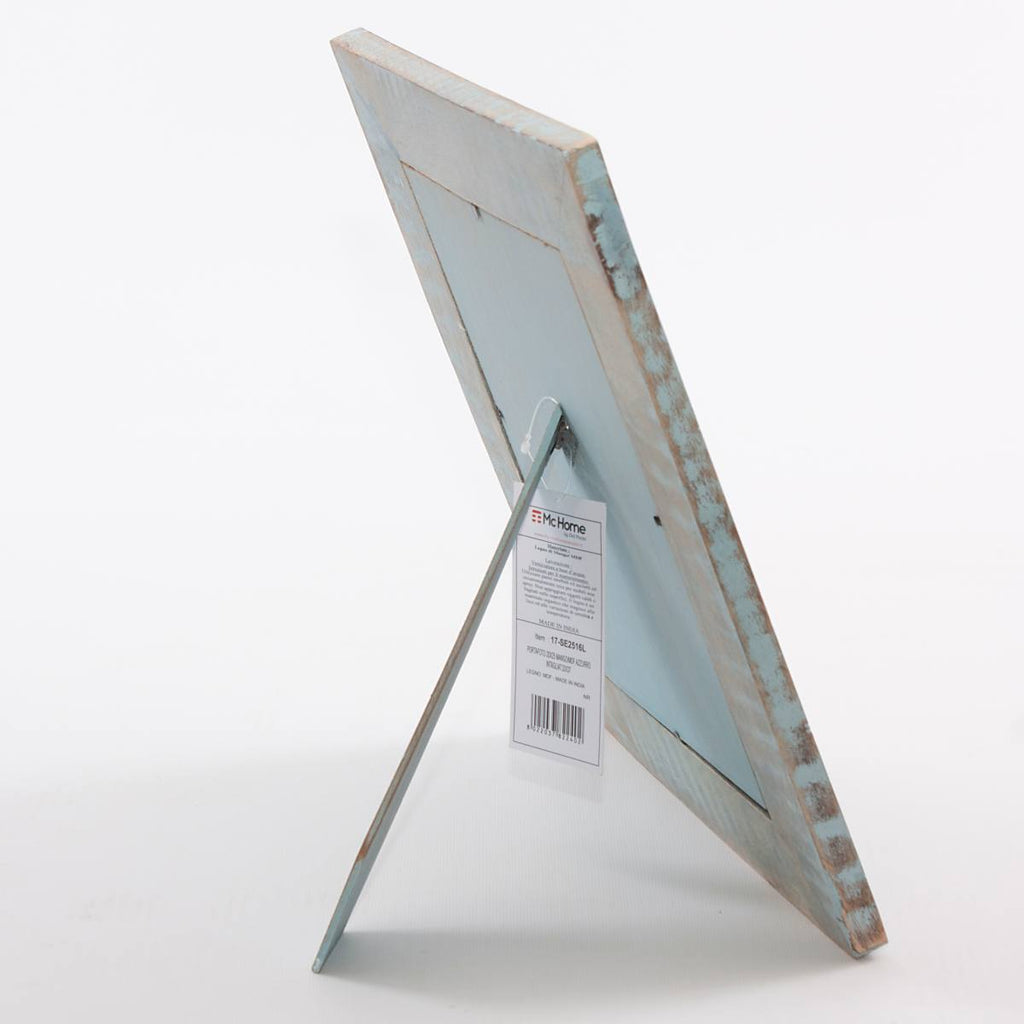 Portafoto in mango azzurro, 32H37 cm