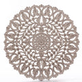 Pannello rotondo in mdf intagliato, 90x90 cm